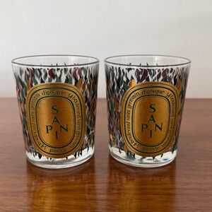 Pair Diptyque 2023 Sapin Candle Jars 190g Empty